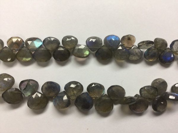 Labradorite Hearts Faceted