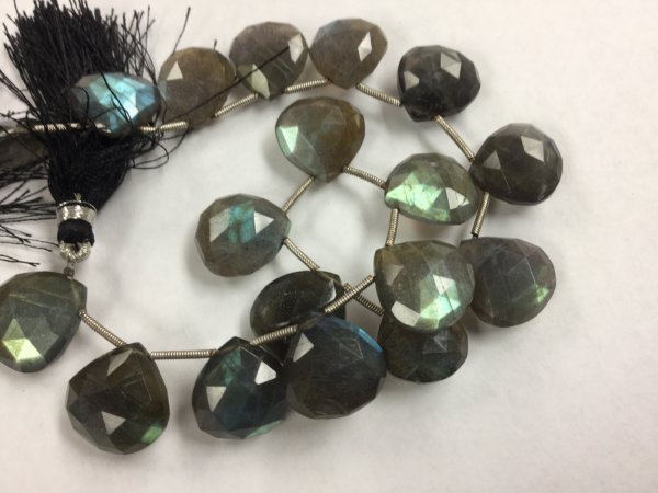 Labradorite Hearts Faceted