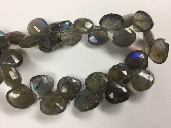 Labradorite Hearts Faceted