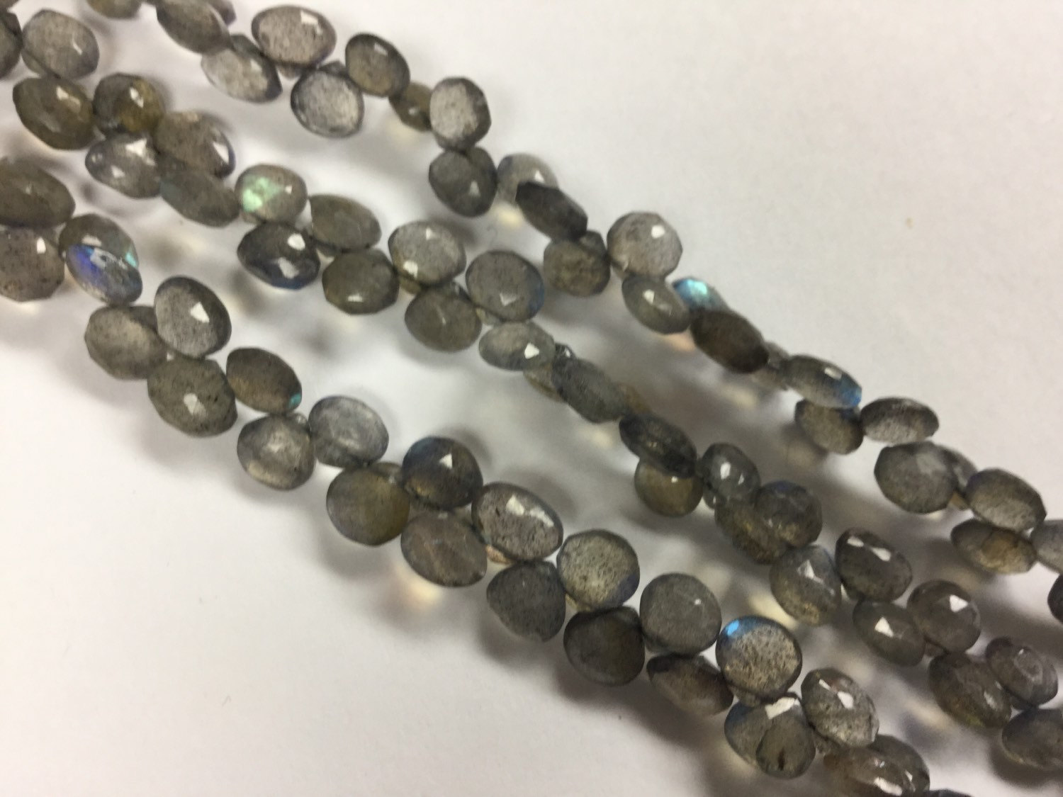 Labradorite Hearts Faceted