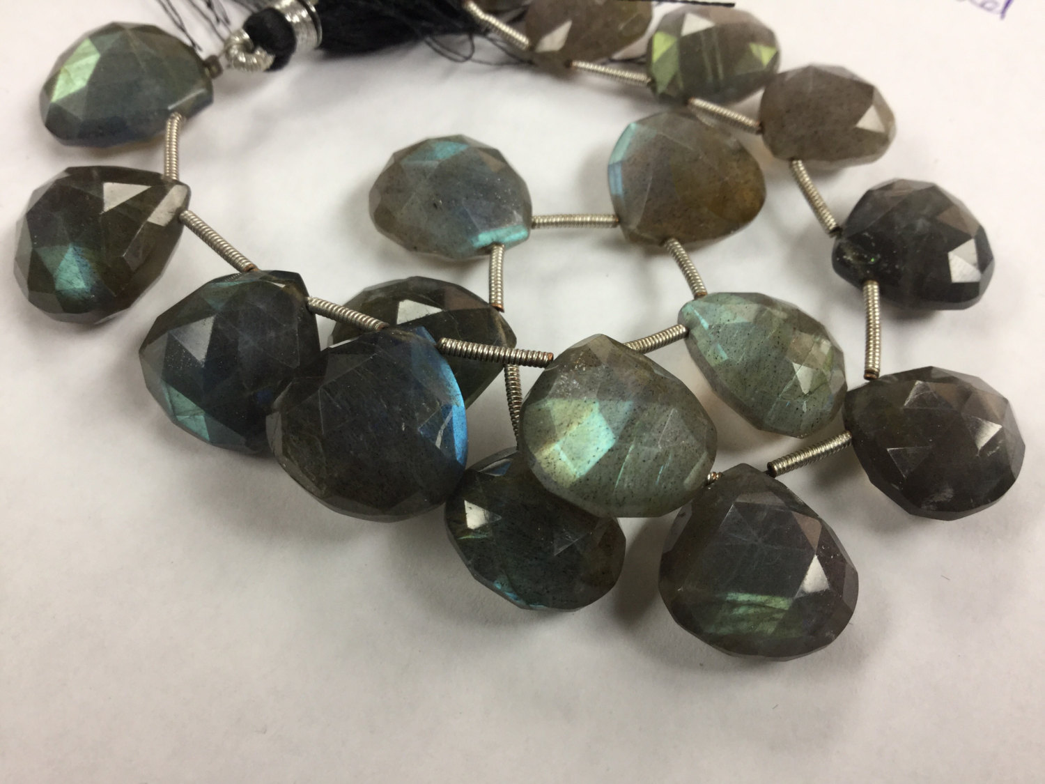 Labradorite Hearts Faceted
