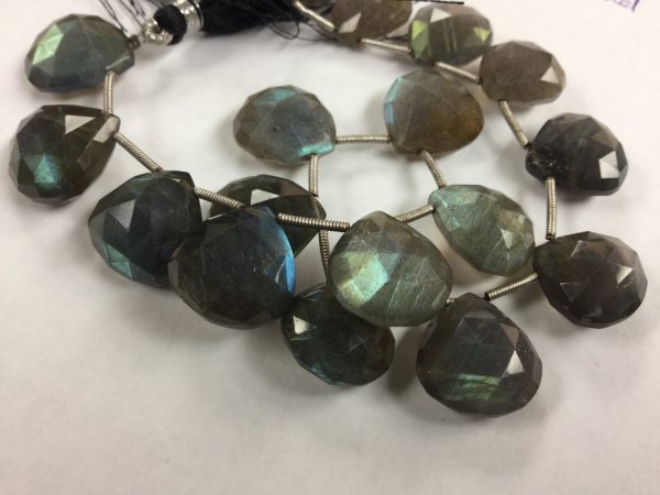 Labradorite Hearts Faceted