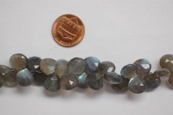 Labradorite Hearts Faceted