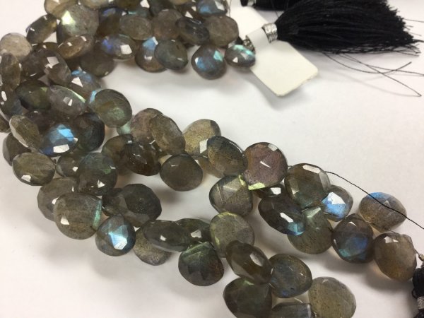 Labradorite Hearts Faceted
