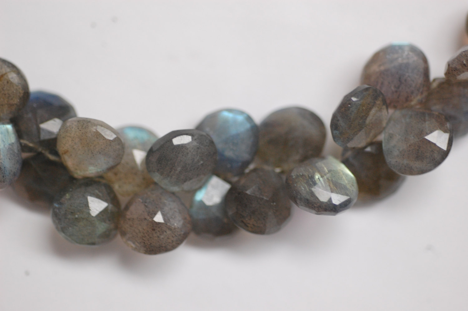 Labradorite Hearts Faceted