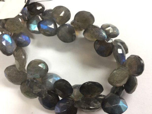 Labradorite Hearts Faceted