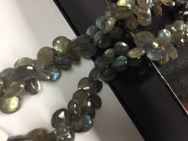 Labradorite Hearts Faceted