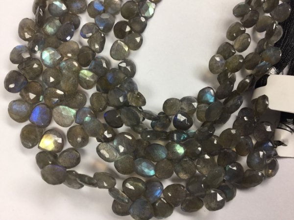 Labradorite Hearts Faceted