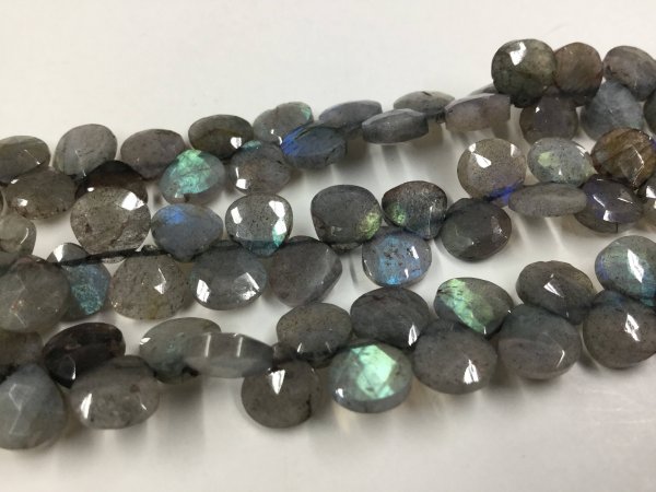 Labradorite Hearts Faceted