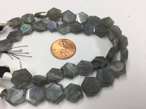 Labradorite Hexagon Faceted