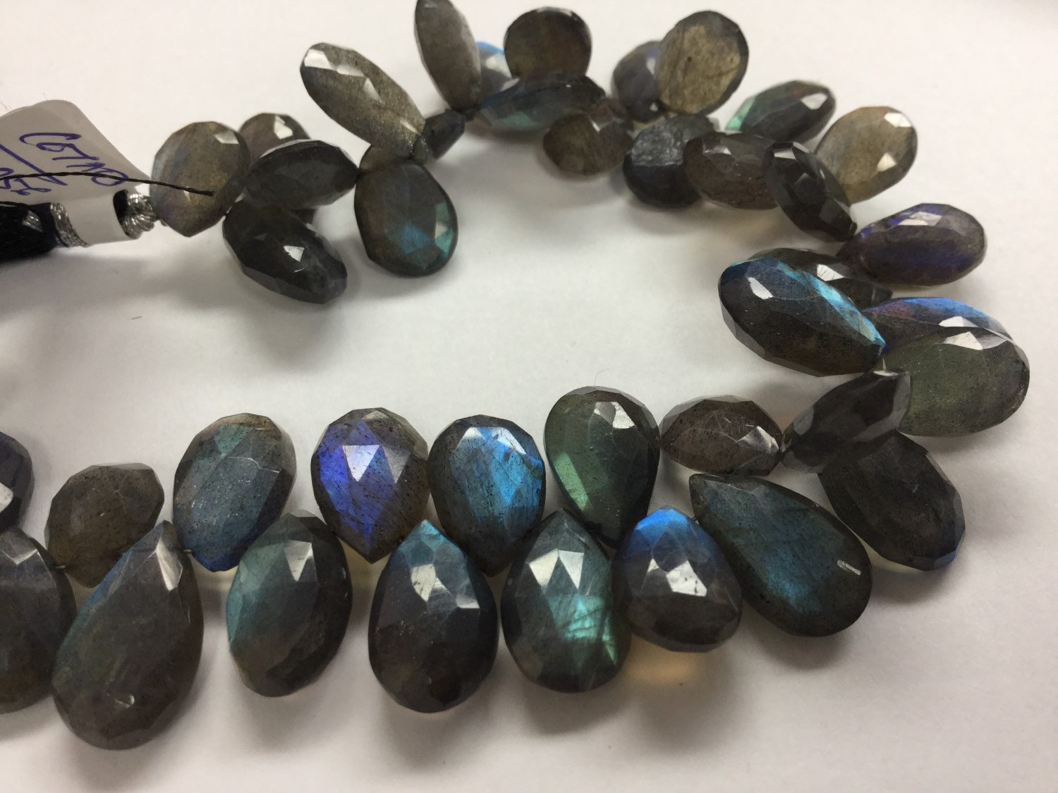Labradorite Pears Faceted