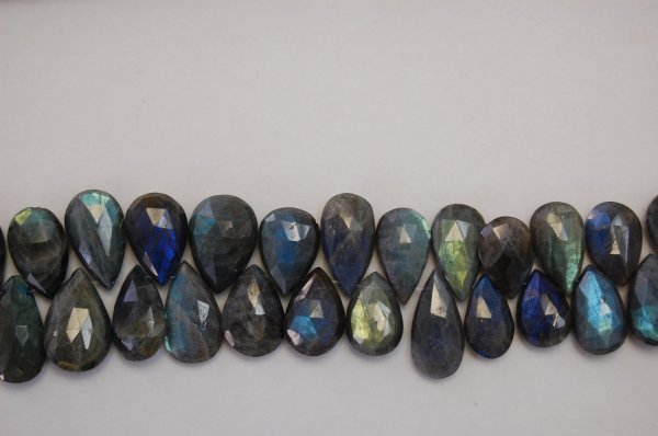 Labradorite Pears Faceted