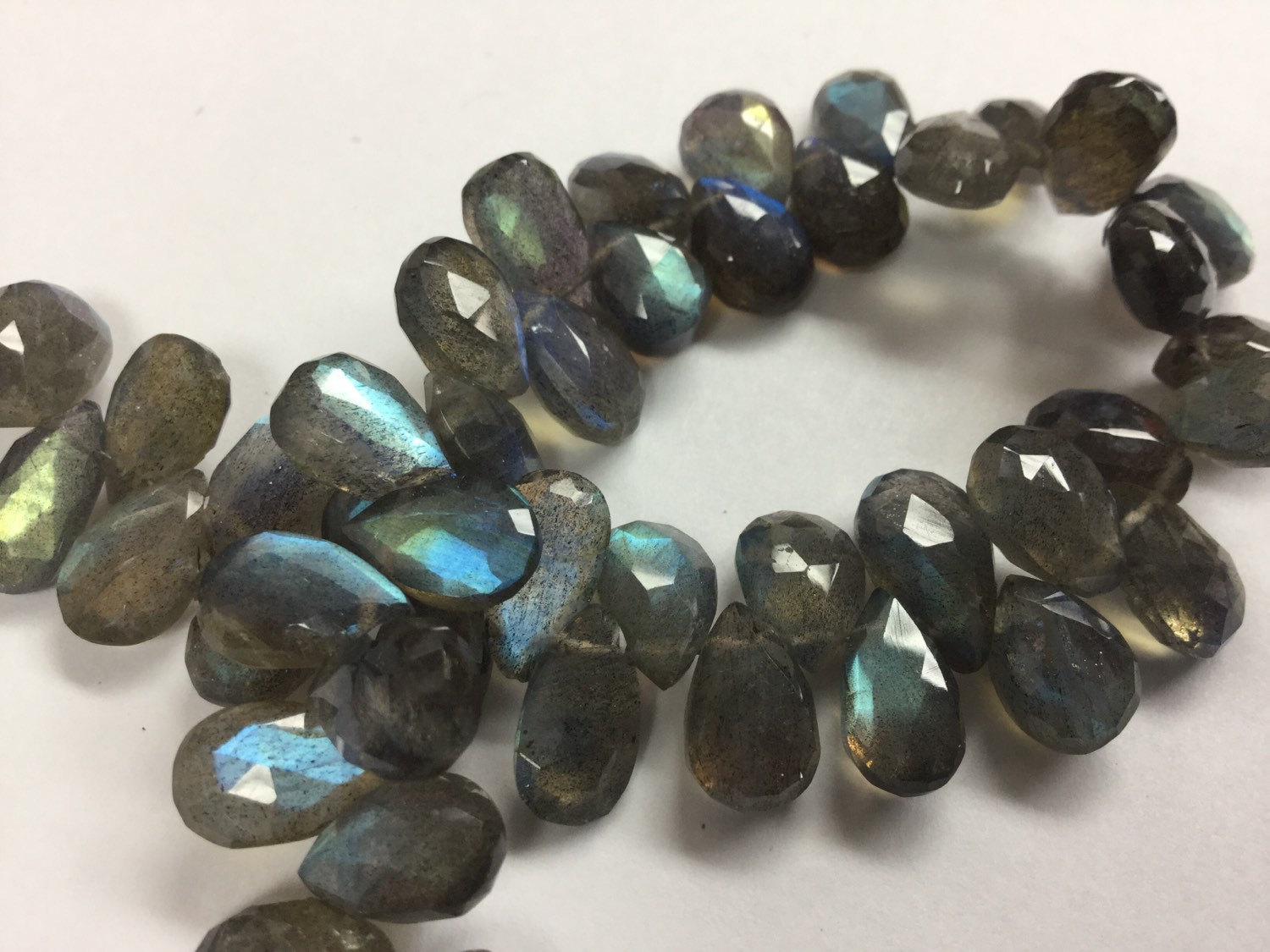 Labradorite Pears Faceted