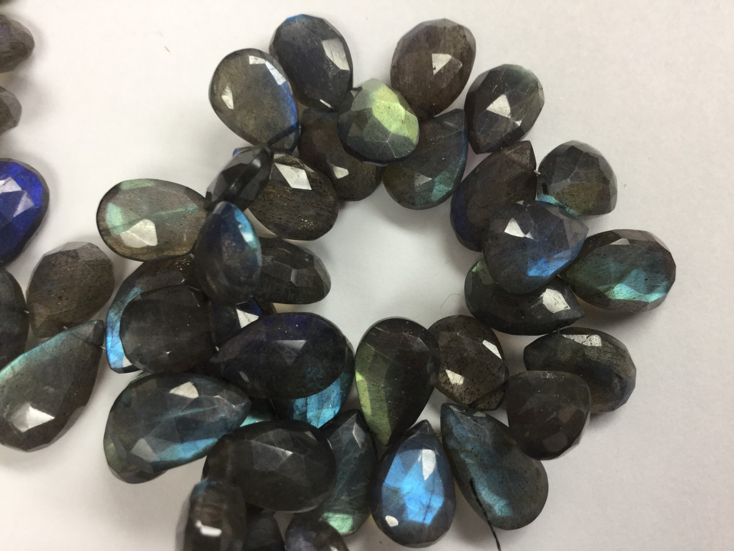 Labradorite Pears Faceted