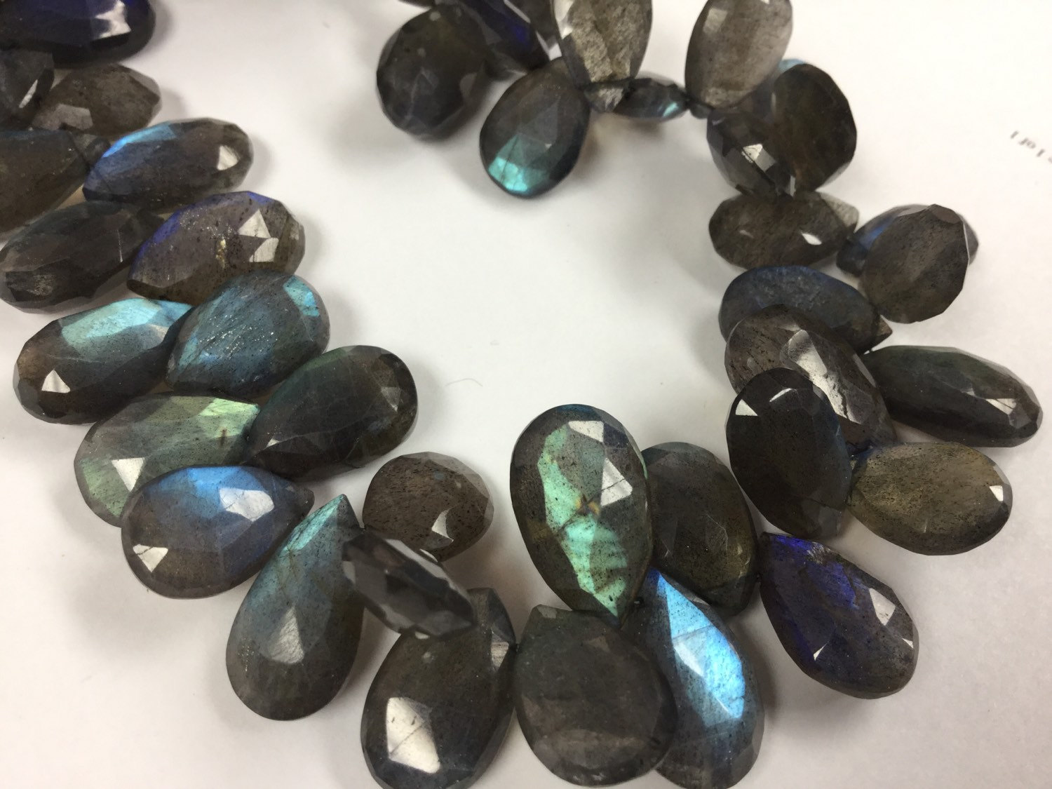 Labradorite Pears Faceted