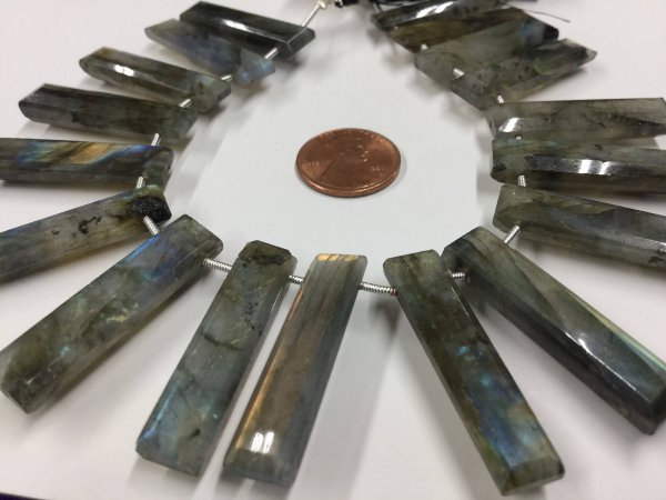 Labradorite Rectangles Faceted