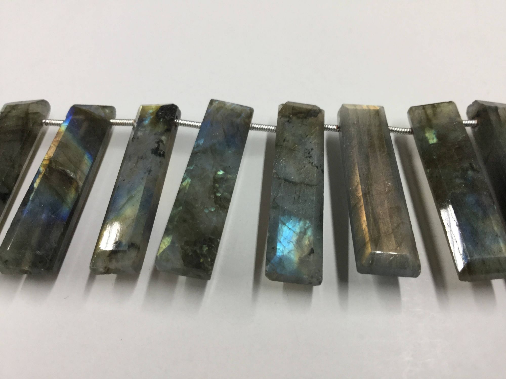 Labradorite Rectangles Faceted