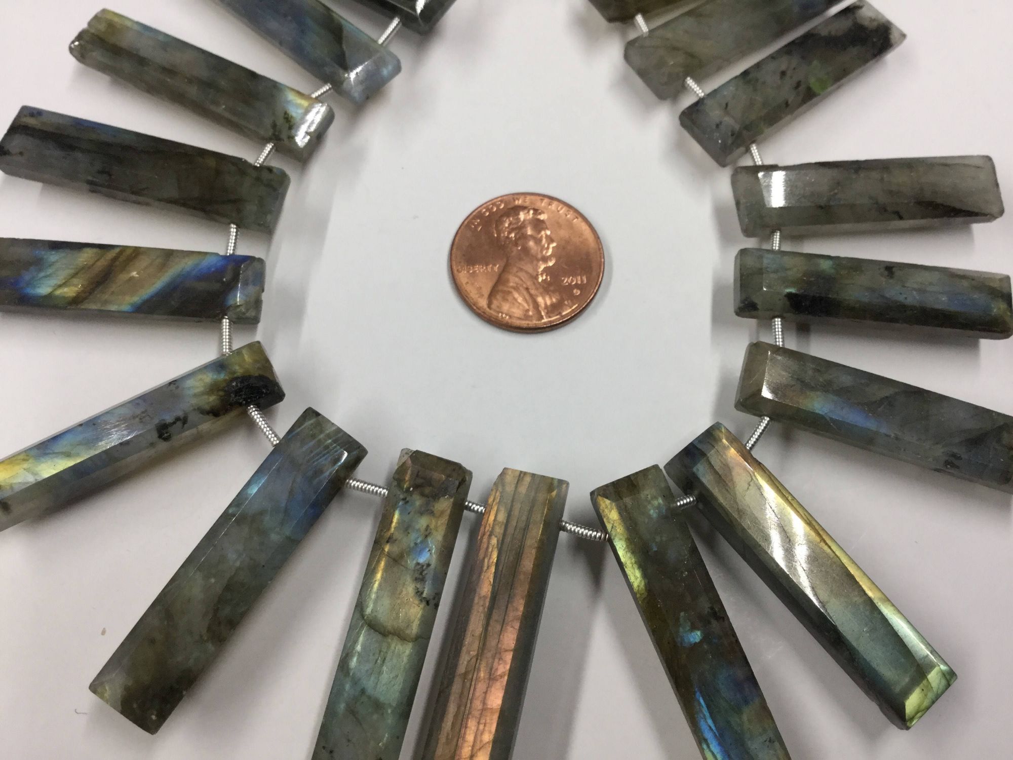 Labradorite Rectangles Faceted
