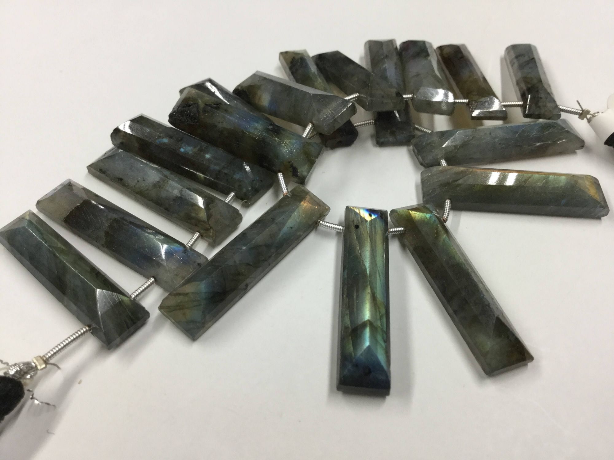 Labradorite Rectangles Faceted