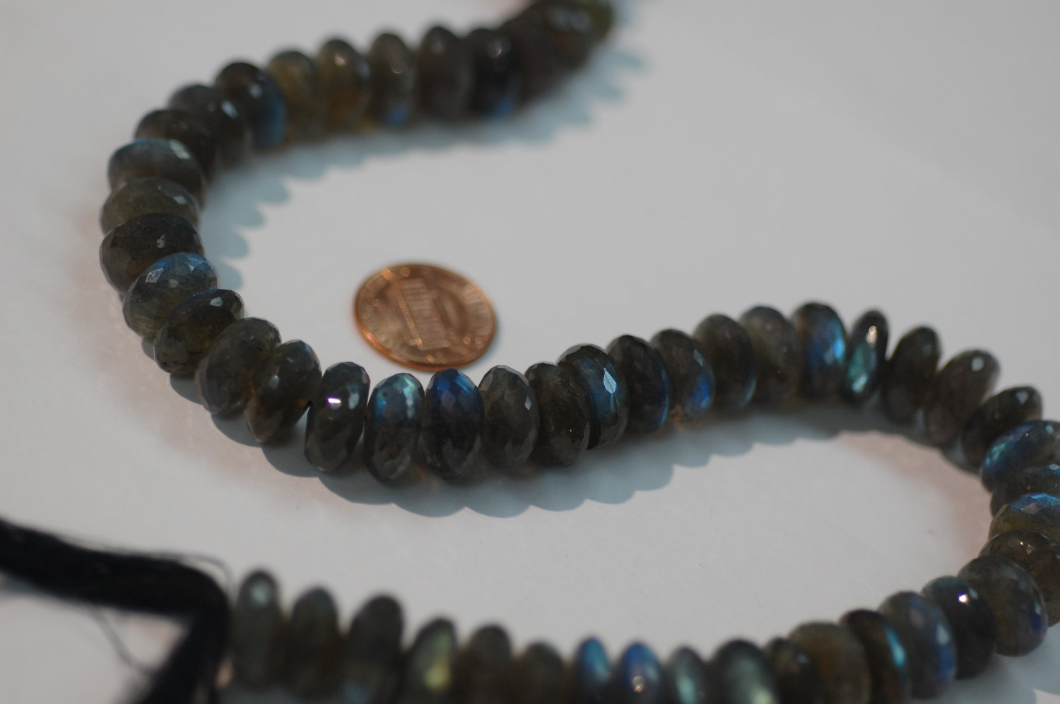 Labradorite Rondelles Faceted
