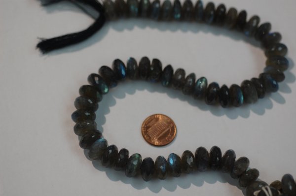 Labradorite Rondelles Faceted
