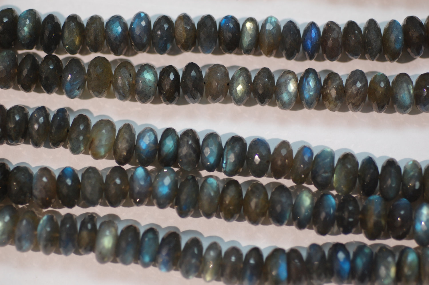 Labradorite Rondelles Faceted