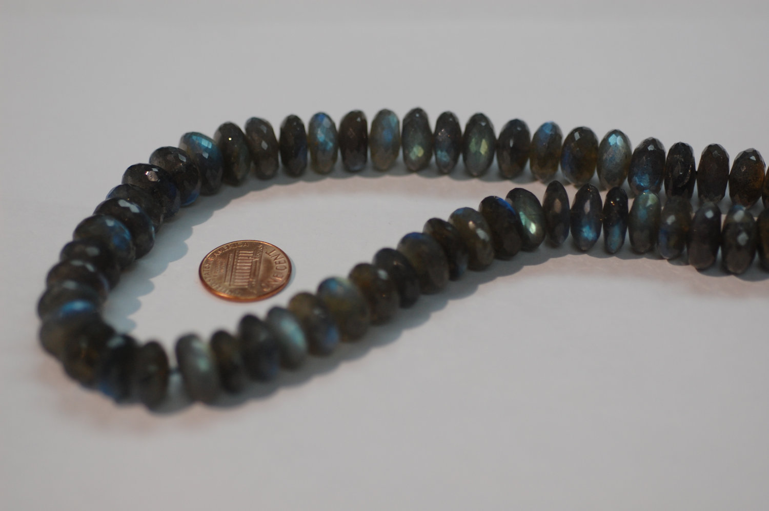 Labradorite Rondelles Faceted