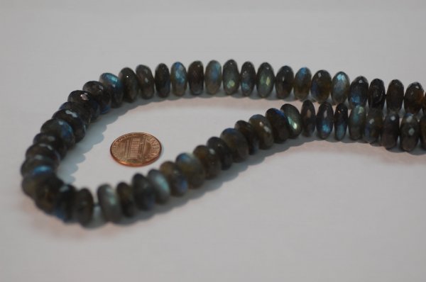 Labradorite Rondelles Faceted