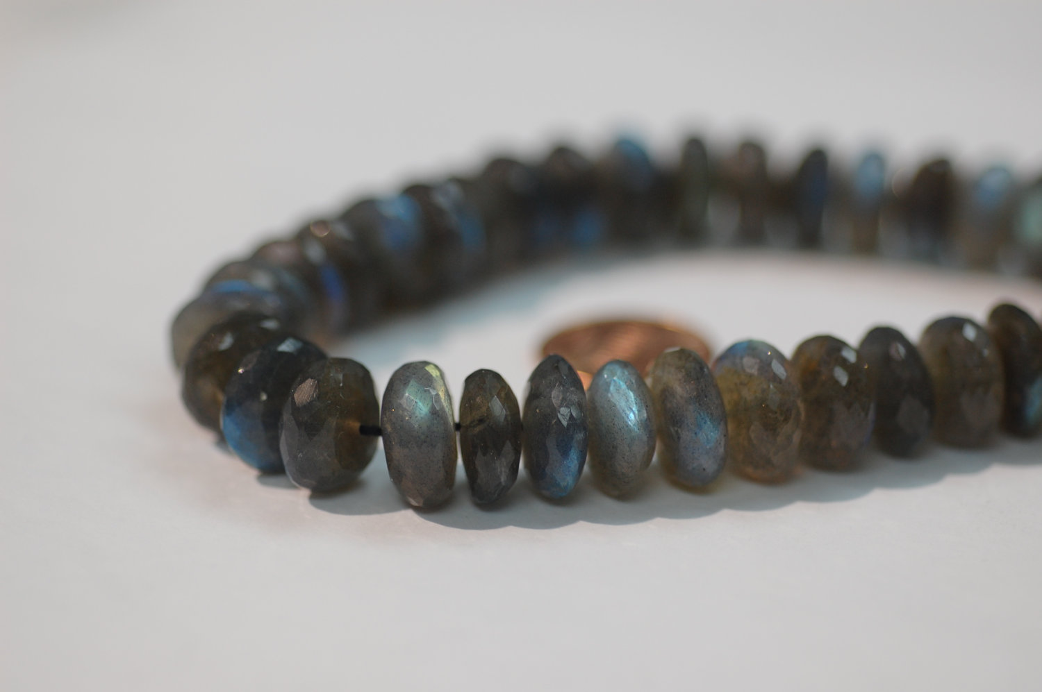 Labradorite Rondelles Faceted