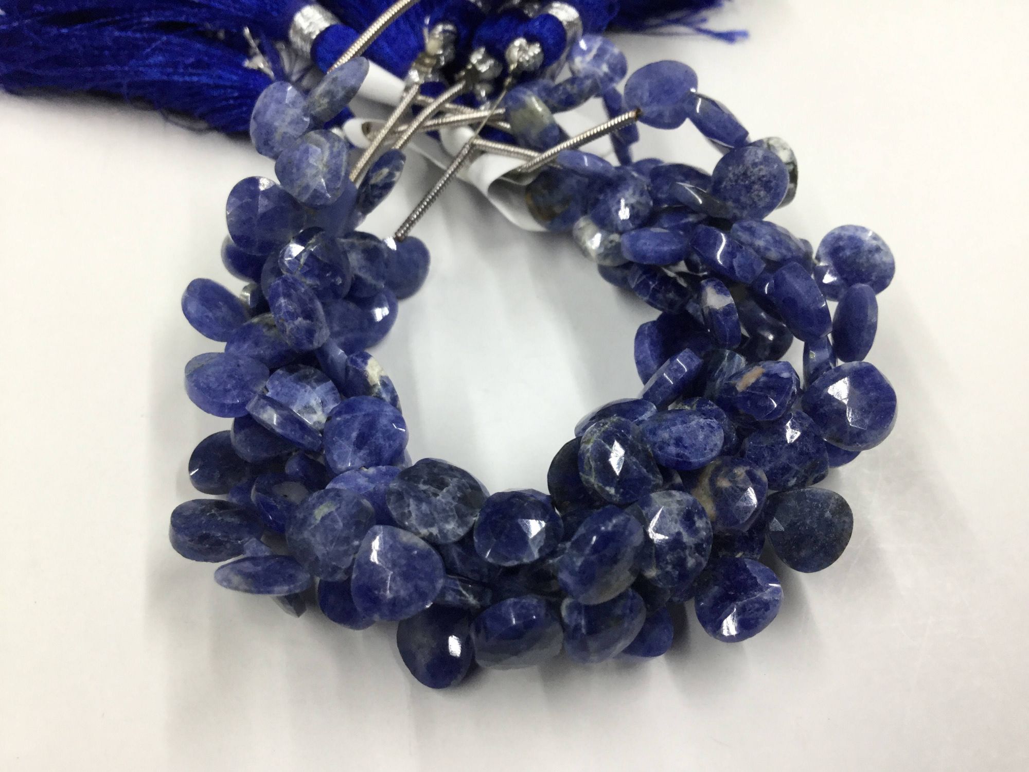Lapis lazuli Hearts Faceted