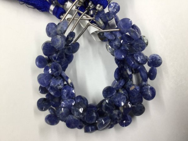 Lapis lazuli Hearts Faceted