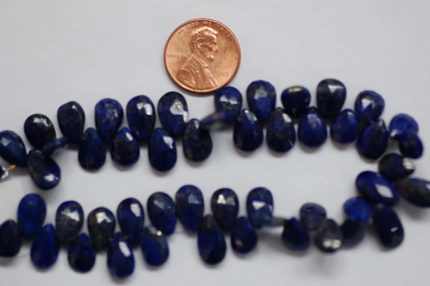 Lapis Pear Faceted