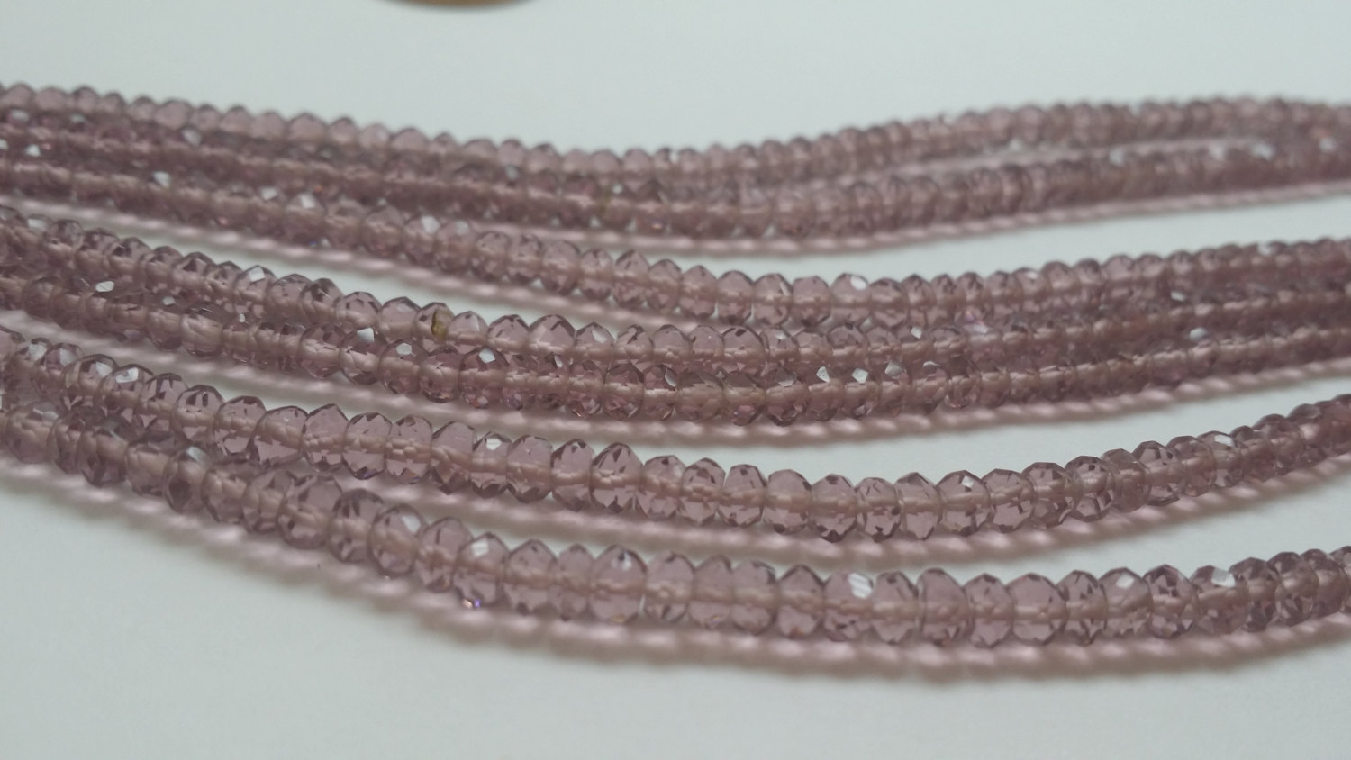 Lavendar Hydro Quartz Rondelle Faceted