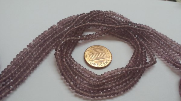 Lavendar Hydro Quartz Rondelle Faceted