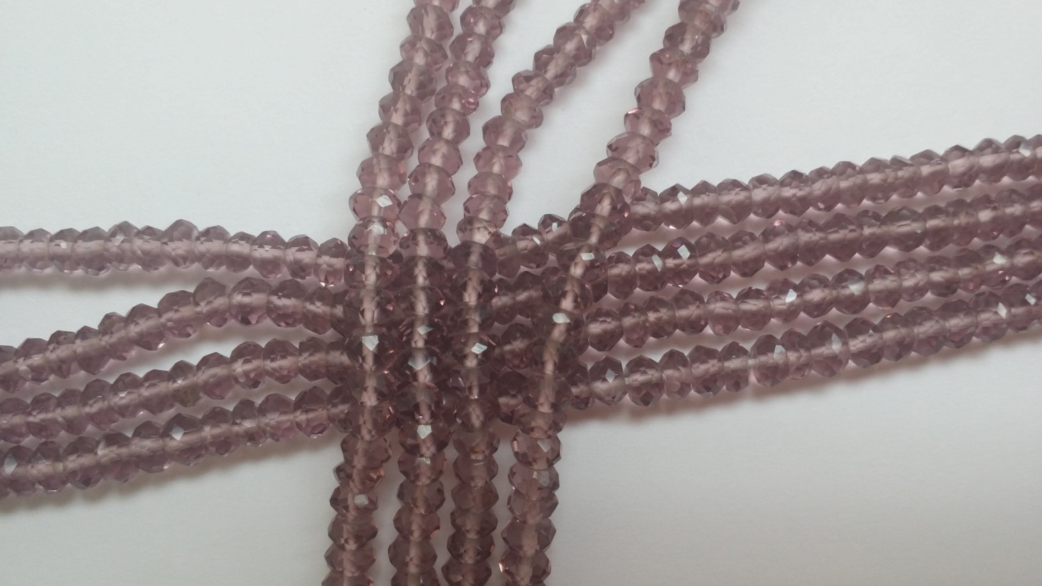 Lavendar Hydro Quartz Rondelle Faceted
