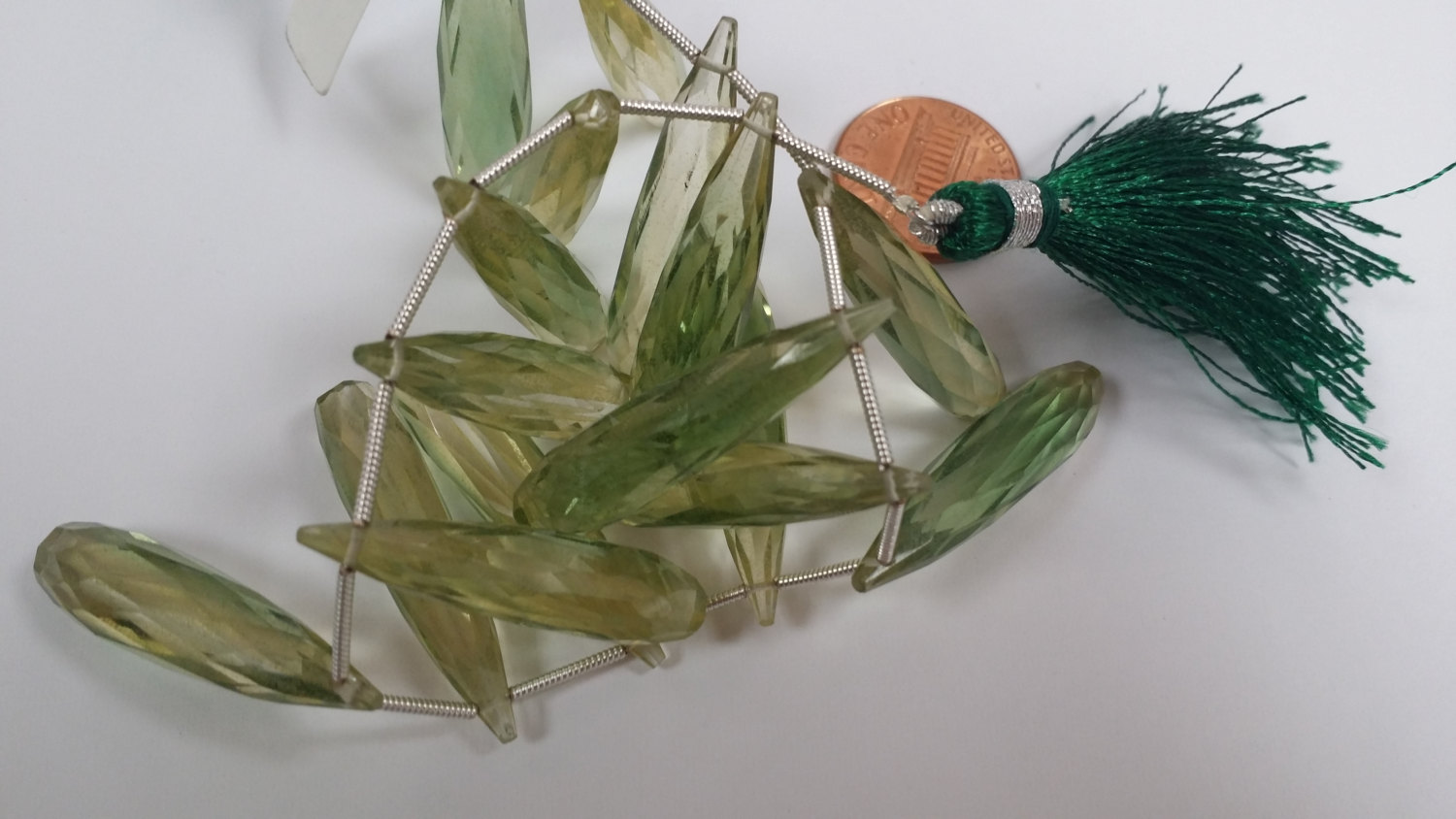Lemon Green Hydro Quartz Long Drops