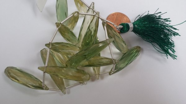 Lemon Green Hydro Quartz Long Drops
