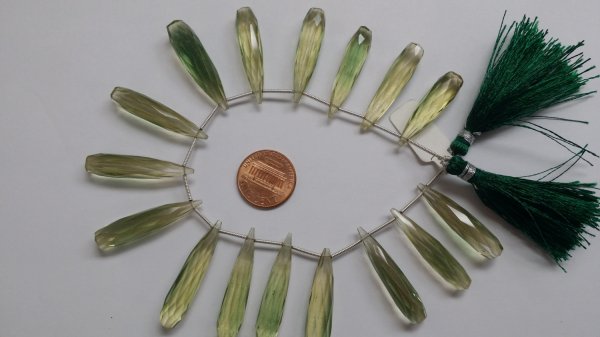 Lemon Green Hydro Quartz Long Drops