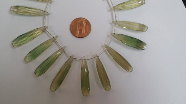 Lemon Green Hydro Quartz Long Drops