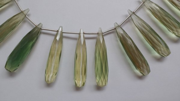 Lemon Green Hydro Quartz Long Drops