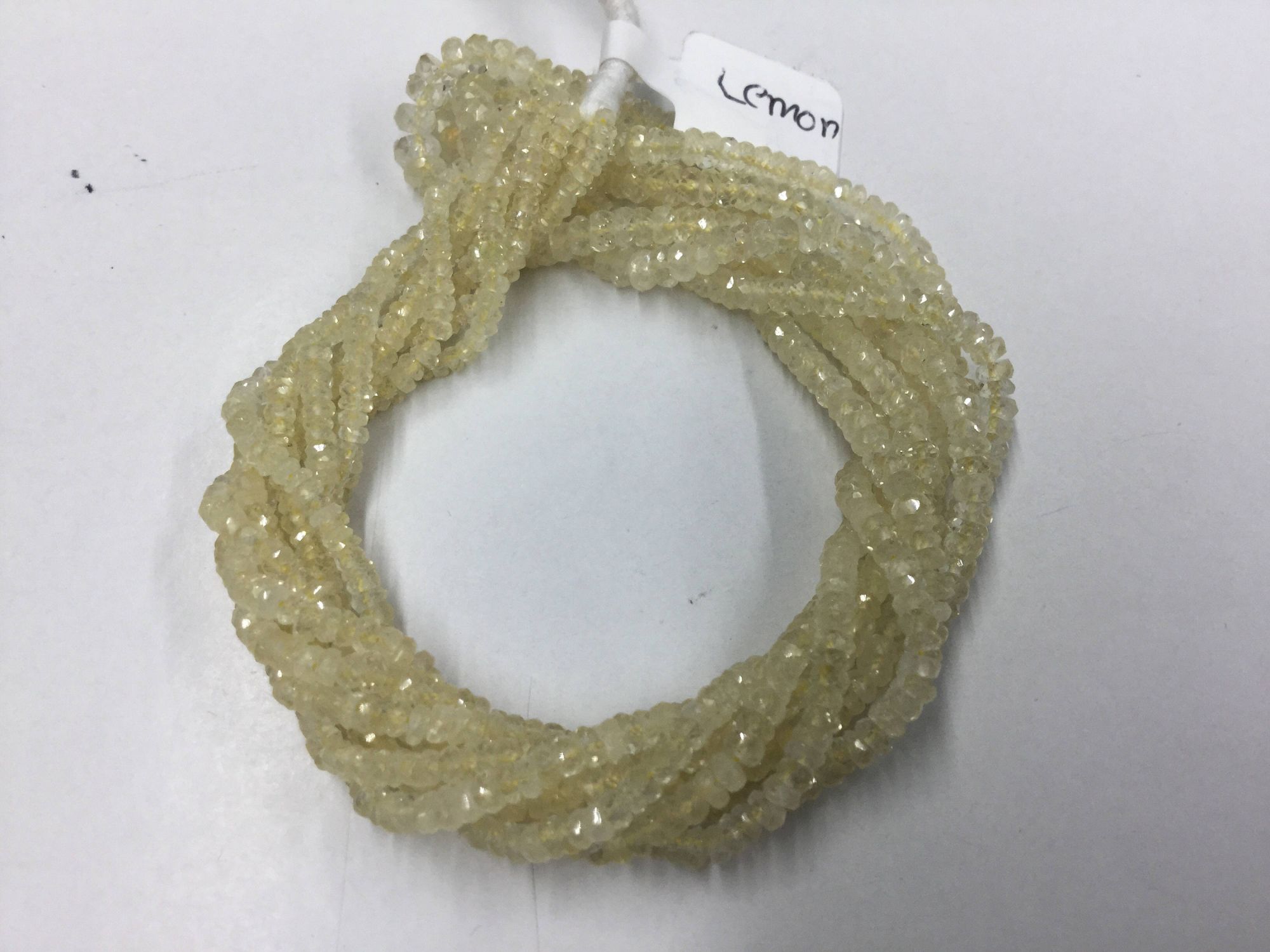 Lemon Sapphire Rondelles Faceted