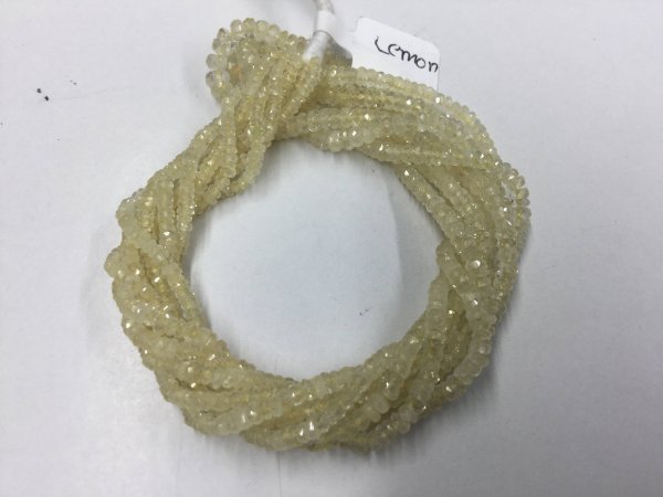 Lemon Sapphire Rondelles Faceted