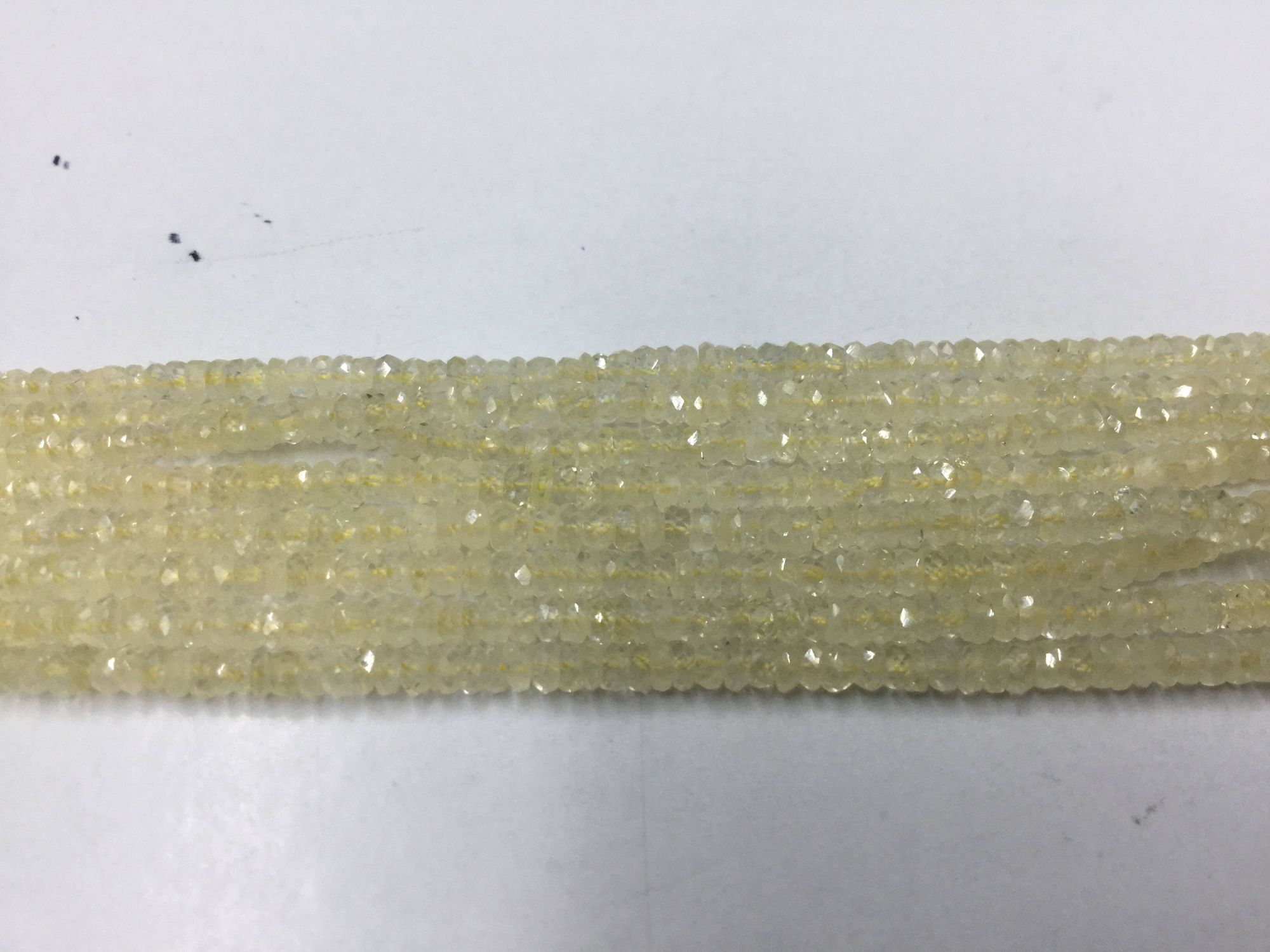 Lemon Sapphire Rondelles Faceted
