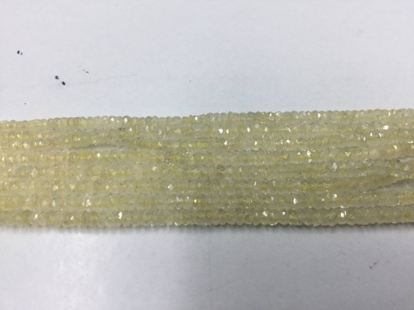 Lemon Sapphire Rondelles Faceted