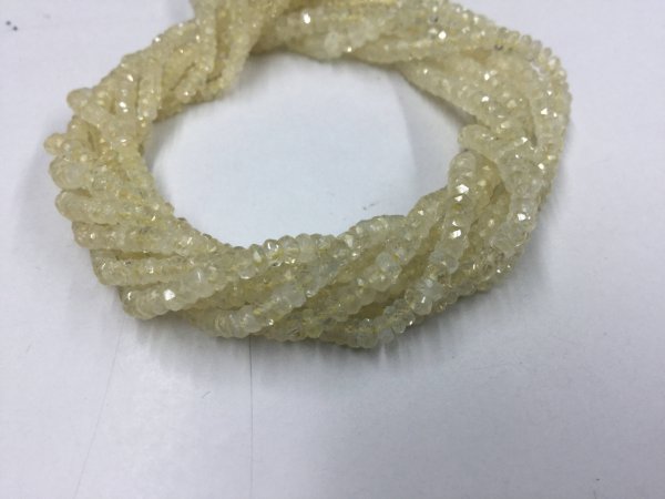 Lemon Sapphire Rondelles Faceted