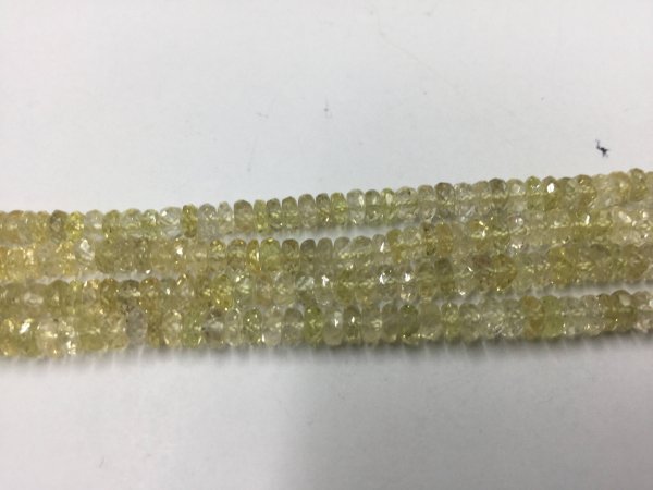 Lemon Yellow Sapphire Rondelles Faceted