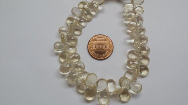 Light Beer Hydro Quartz Pear Faceted