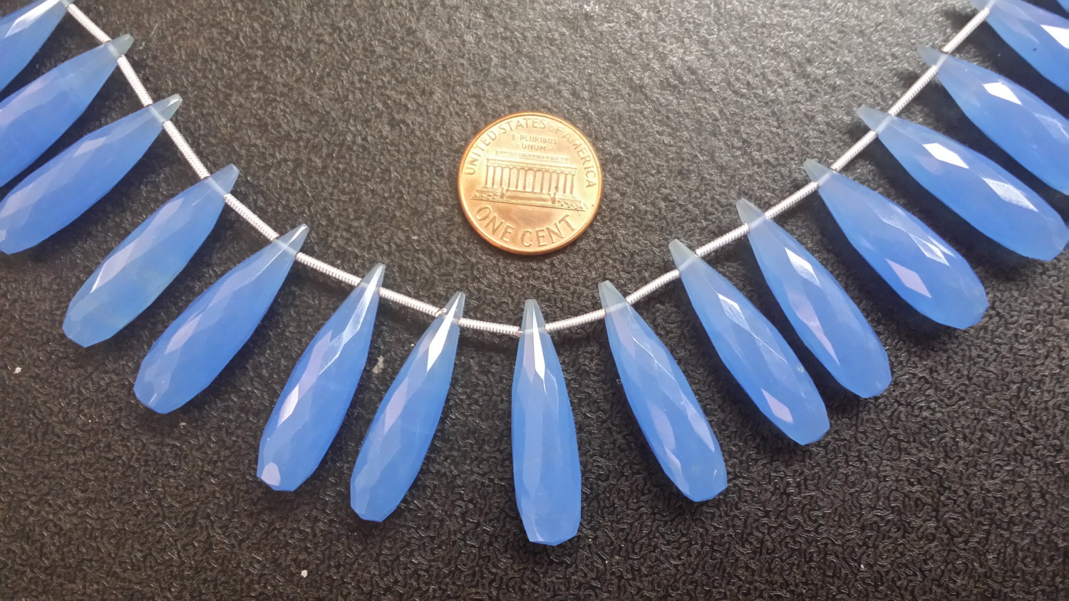 Light Blue Hydro Quartz Long Drops