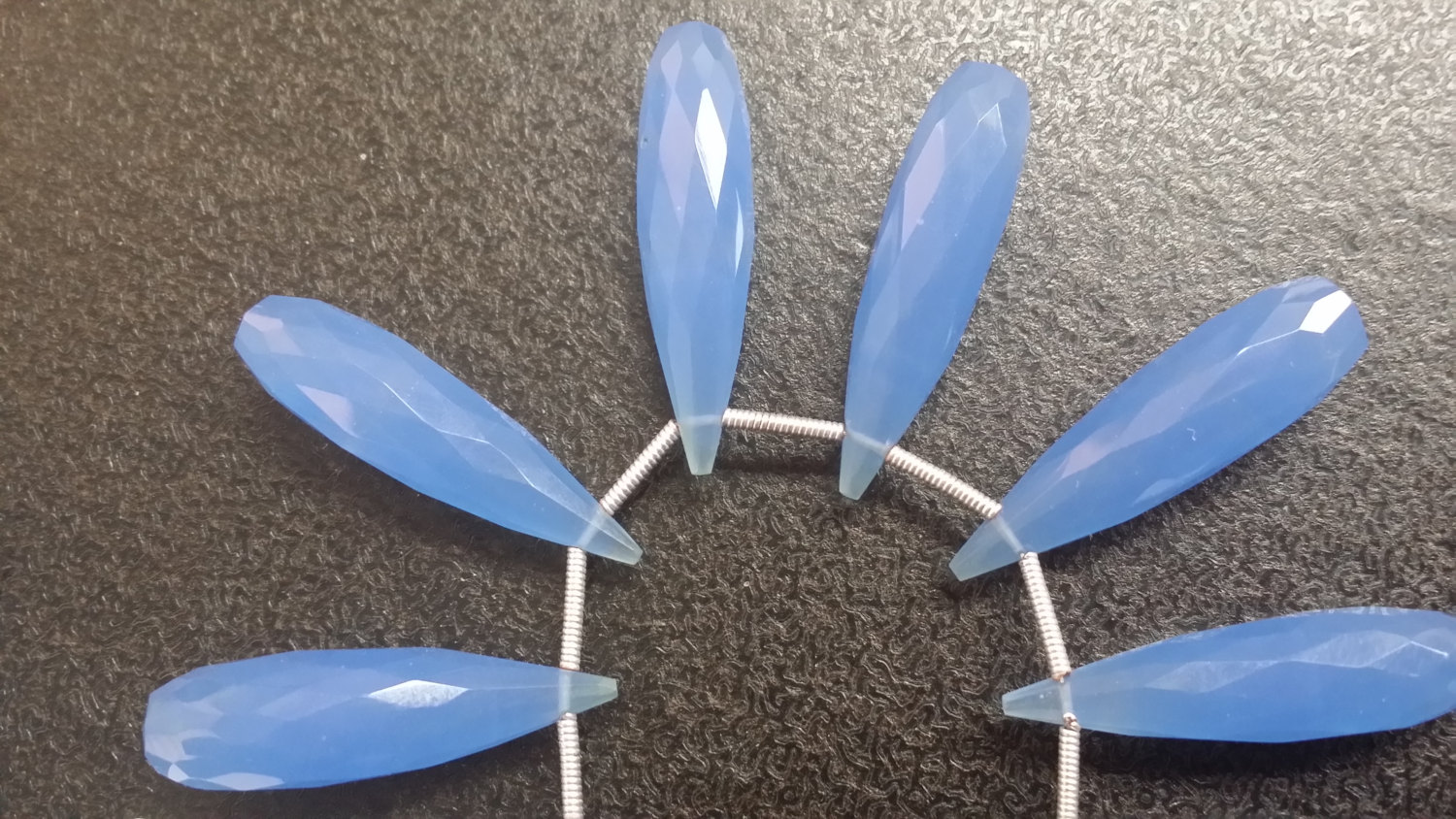 Light Blue Hydro Quartz Long Drops