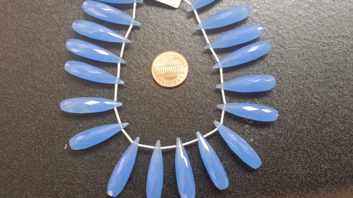 Light Blue Hydro Quartz Long Drops
